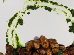 香煎青酱牛肉粒-将相和·海鲜蒸饺大连菜