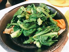 鐵板豬頸肉椰菜苗-小曼谷泰国美食 (南角道分店)