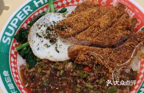 打抛猪肉拼T骨猪扒饭