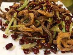干煸鱿鱼须-大眼锅贴水饺(河东店)