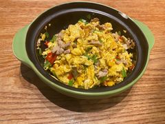 鲜白参菌炒鸡蛋-云海肴·汽锅鸡·云南菜(广安门天虹店)