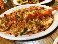蒜蓉开边虾-虾宝贝胶东海鲜·渔家菜(小西天店)