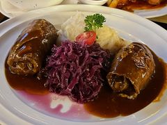 牛肉卷配苹果花椰菜土豆泥-申德勒加油站西餐厅Schindlers Tankstelle(上海外滩店)