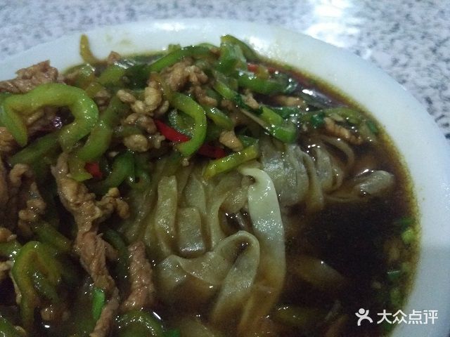戴氏手擀小刀面-青椒肉丝小刀面图片-扬州美食-大众点评网