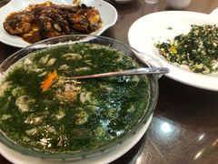 荠菜蘑菇烩虾仁-长兴菜馆(高桥店)