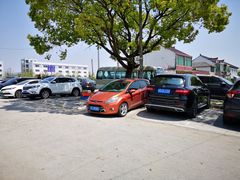 周末生意好的不得了，门口停满了车-林家饭店(新林公路店)