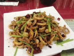 干煸鱿鱼须-大眼锅贴水饺(河东店)