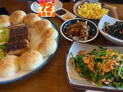 韭菜炒小河虾-烧肉馆(古北水镇景区店)