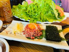 生拌牛肉-炼火烤肉店