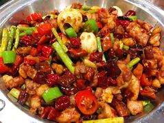 干锅鸡丁墨鱼仔-老兰家传统烧烤炒菜泡馍(小南门店)