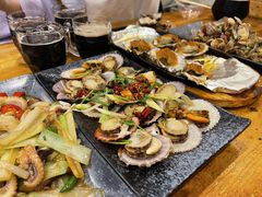 油泼扇贝-老东镇啤酒屋海鲜加工·蒸汽海鲜·海鲜烧烤(台东店)