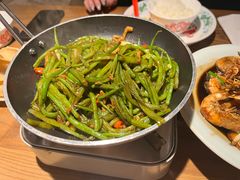 干锅芸豆丝-老头儿油爆虾(金鹰世界店)