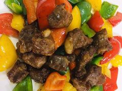 彩椒炒牛筋粒-顺德美食坊(南沙分店)