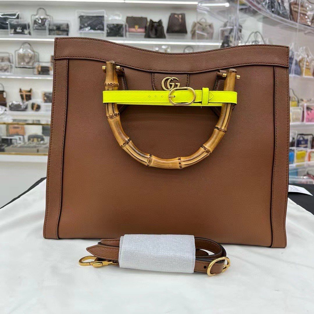 gucci 古驰大号戴安娜竹节包