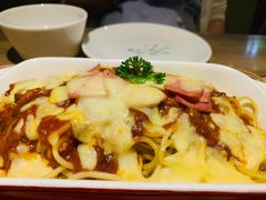 芝士培根肉酱焗意大利面-周沫西餐(漫广场店)