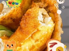 -小红车炸蛋葱油饼