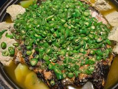 翡翠青椒烤黔鱼-烤匠麻辣烤鱼(环球中心店)