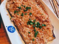 蒜蓉肉沫茄子-路边摊小炉子烧烤