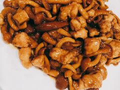 鸡丁滑子菇-听涛雅苑百味饺子老家菜馆