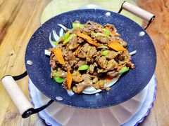 鹿肉干锅-巧婆婆特色东北菜·铁锅炖