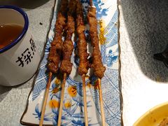 烤羊肉串-探鱼·鲜青椒爽麻烤鱼(北京路天河城店)
