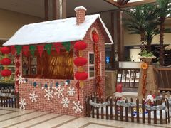 大堂圣诞节装饰-湖景温泉