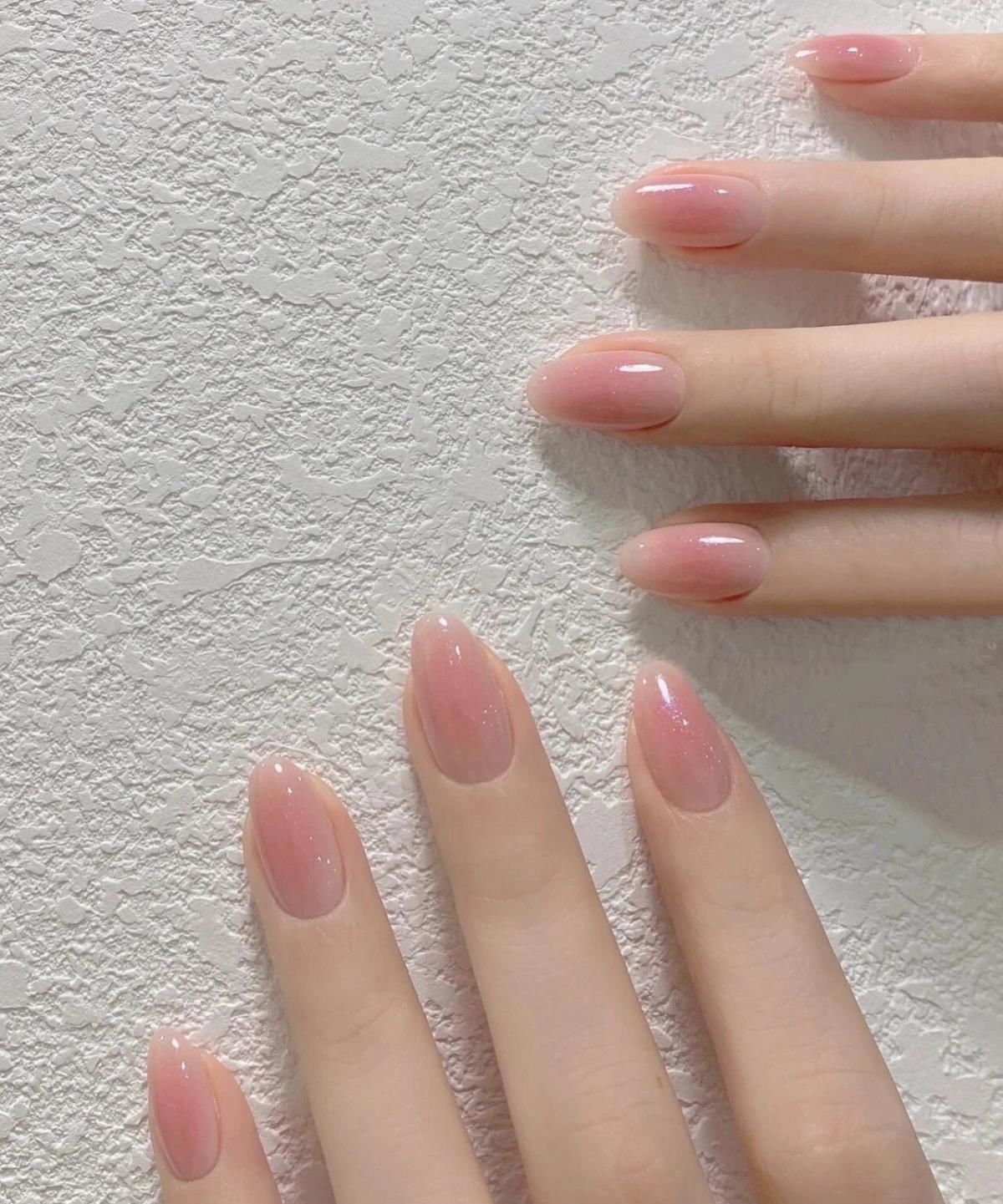 清新莫兰迪色系美甲指尖