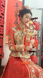 -懿沉香中式嫁衣礼服秀禾服龙凤褂马来褂旗袍总店