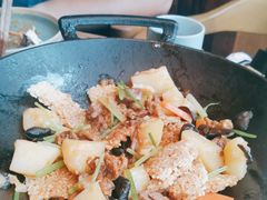 一个锅巴和时蔬-薇酌饮·陕西菜(南门外店)