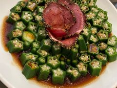 黑椒牛肉拼秋葵-将相和·海鲜蒸饺大连菜