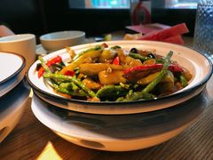 茄子长豆角-六月雪干锅(涪城万达广场店)