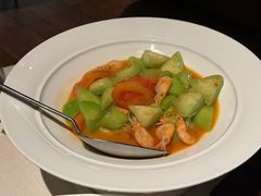 虾汤番茄煮丝瓜-杭越海鲜·宁波味道(星光国际广场店)