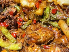 大公鸡粘卷子-华盛园卷子王农家菜水库鱼
