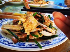姜葱炒花蟹-七鲜渔港美食餐厅(巽寮湾海景店)