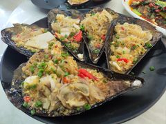 蒜蓉粉丝烤带子-覃记海鲜美食餐厅