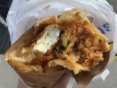 -小红车炸蛋葱油饼