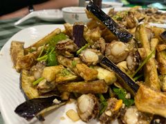 茄子拌扇贝-华圆美食