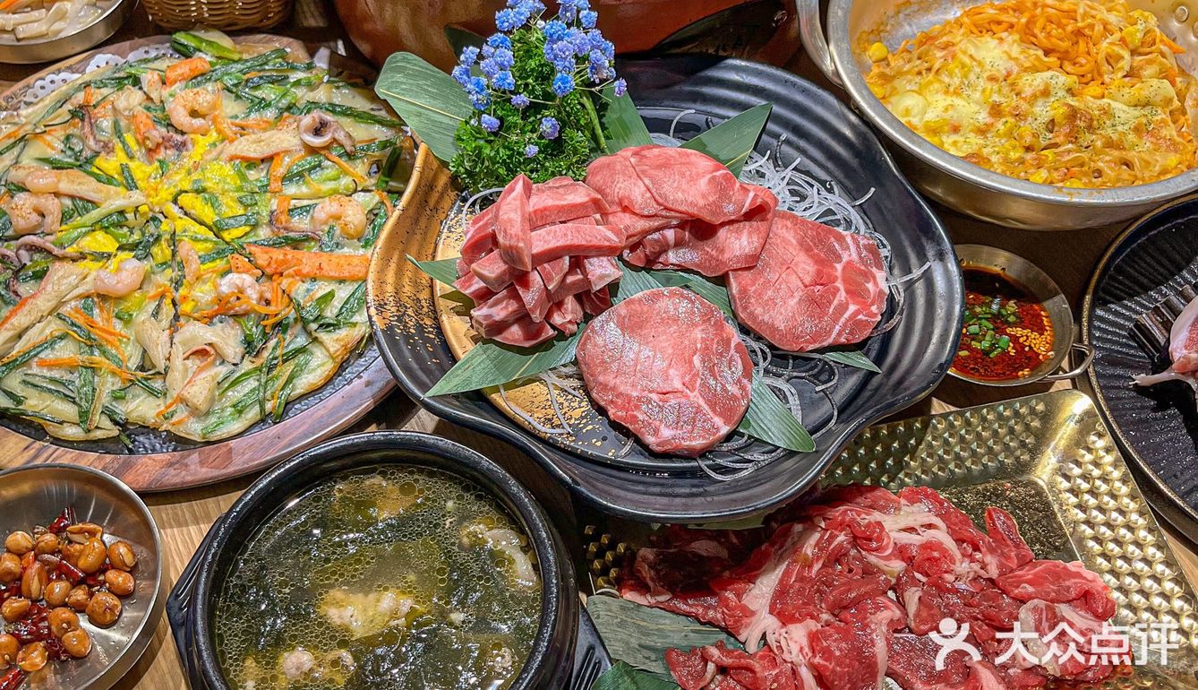 杭州·韩里韩气的烤肉店 独栋灯光好绝