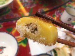 煎粘豆包-闯关东东北农家菜(崂山石老人店)