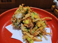 炸蚕豆鲜虾蔬菜饼-加奈日本料理