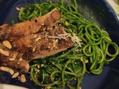 鸡肉松仁菠菜汁意面-西堤牛排(龙德广场店)