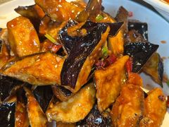 风味茄子-华盛园卷子王农家菜水库鱼