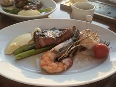 牛排大虾拼盘-上海柏悦酒店·世纪100牛排馆