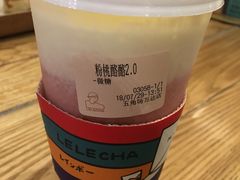 粉桃酪酪2.0-LELECHA乐乐茶(上海五角场万达广场店)