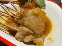 竹签锅包肉-鼎原力量东北吊炉烧烤(临河街店)