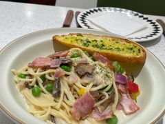奶油蘑菇培根烩面-tato