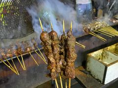 -劳动公园新疆人烤腰子