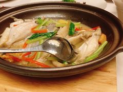 芹苗煮杂鱼-粤江春·早茶·潮粤菜·宴会(罗湖宝能中心店)