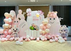 -宝宝百日宴周岁生日派对气球布置策划