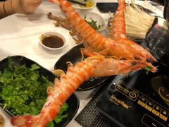 花竹虾-鲜入围煮花胶鸡海鲜火锅